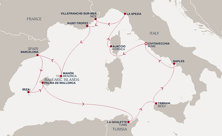 Itinerary map