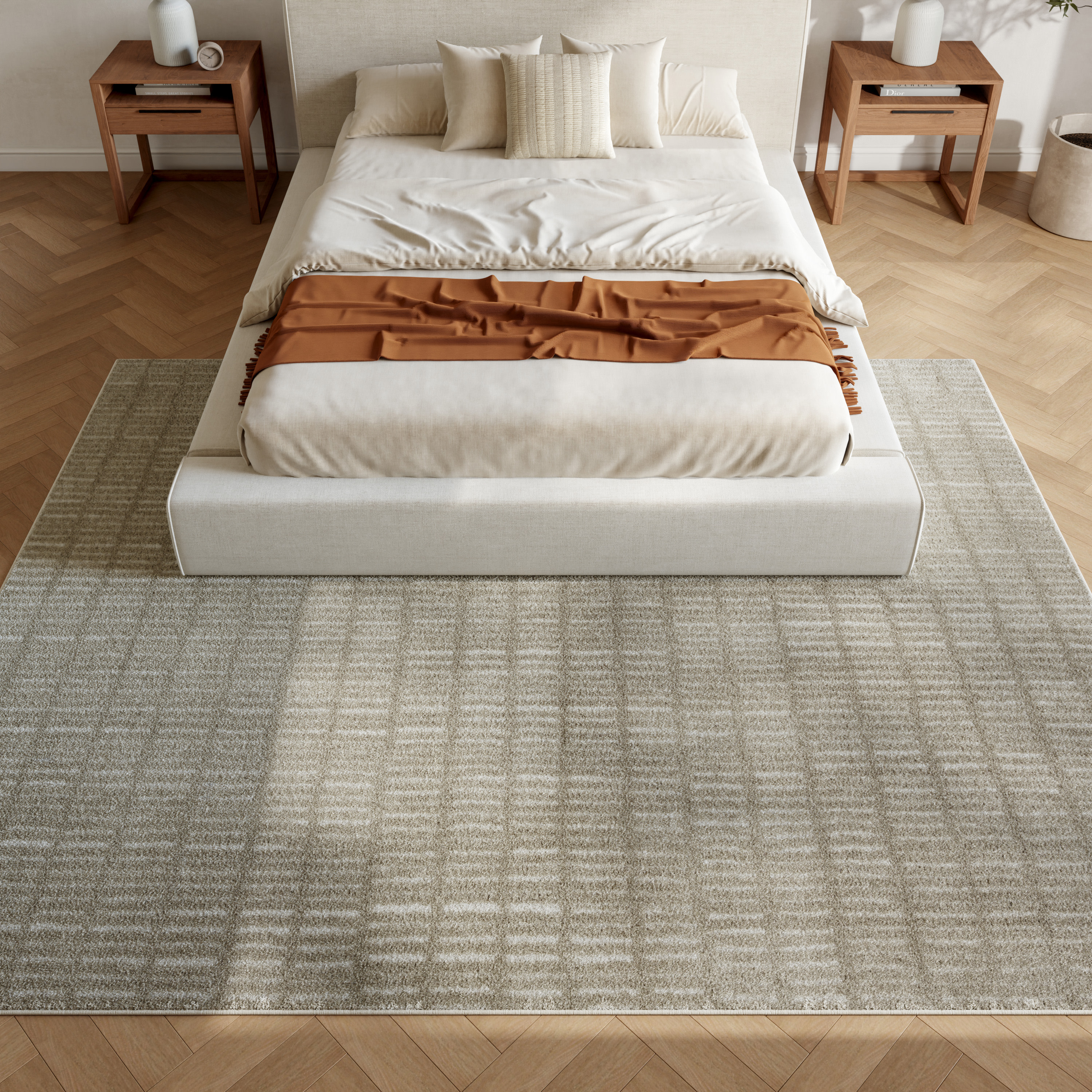 Nourison Modern Comfort 7'10" x 9'10" Grey Ivory Scandinavian Indoor Rug