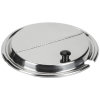 6 ½-inch stainless steel hinged cover with Kool-Touch® handle