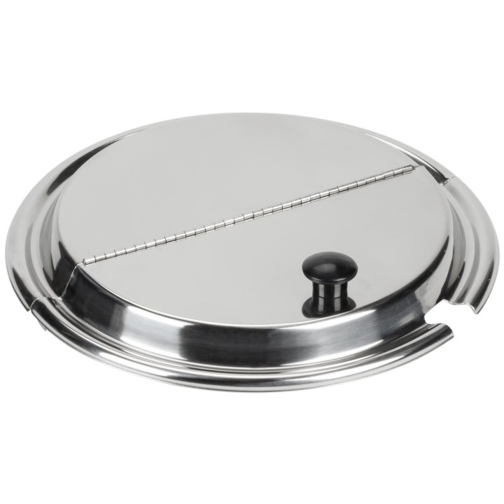 6 ½-inch stainless steel hinged cover with Kool-Touch® handle