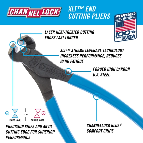 357 7-inch XLT™ End Cutting Pliers