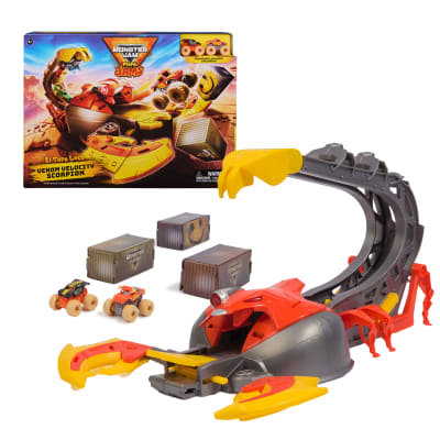 Monster Jam Mini, El Toro Loco Venom Velocity Scorpion Playset, 2 Exclusive Die-Cast El Toro Loco and Max-D Monster Truck, Kids Toys for Boys Ages 3 and Up