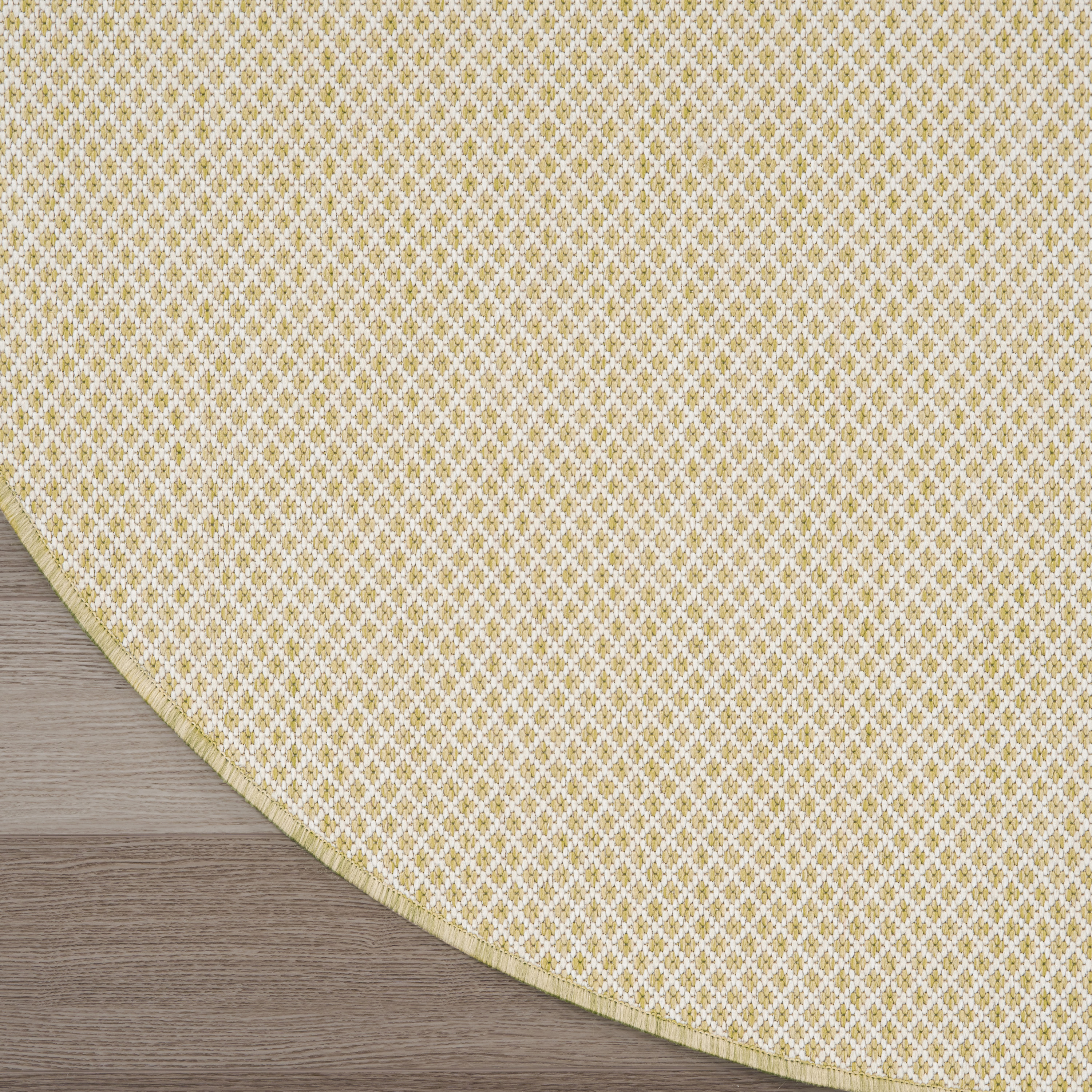 Nourison Courtyard 5' x Round Natural Modern Rug