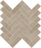 Fray Taupe 1×4 Herringbone Mosaic Matte