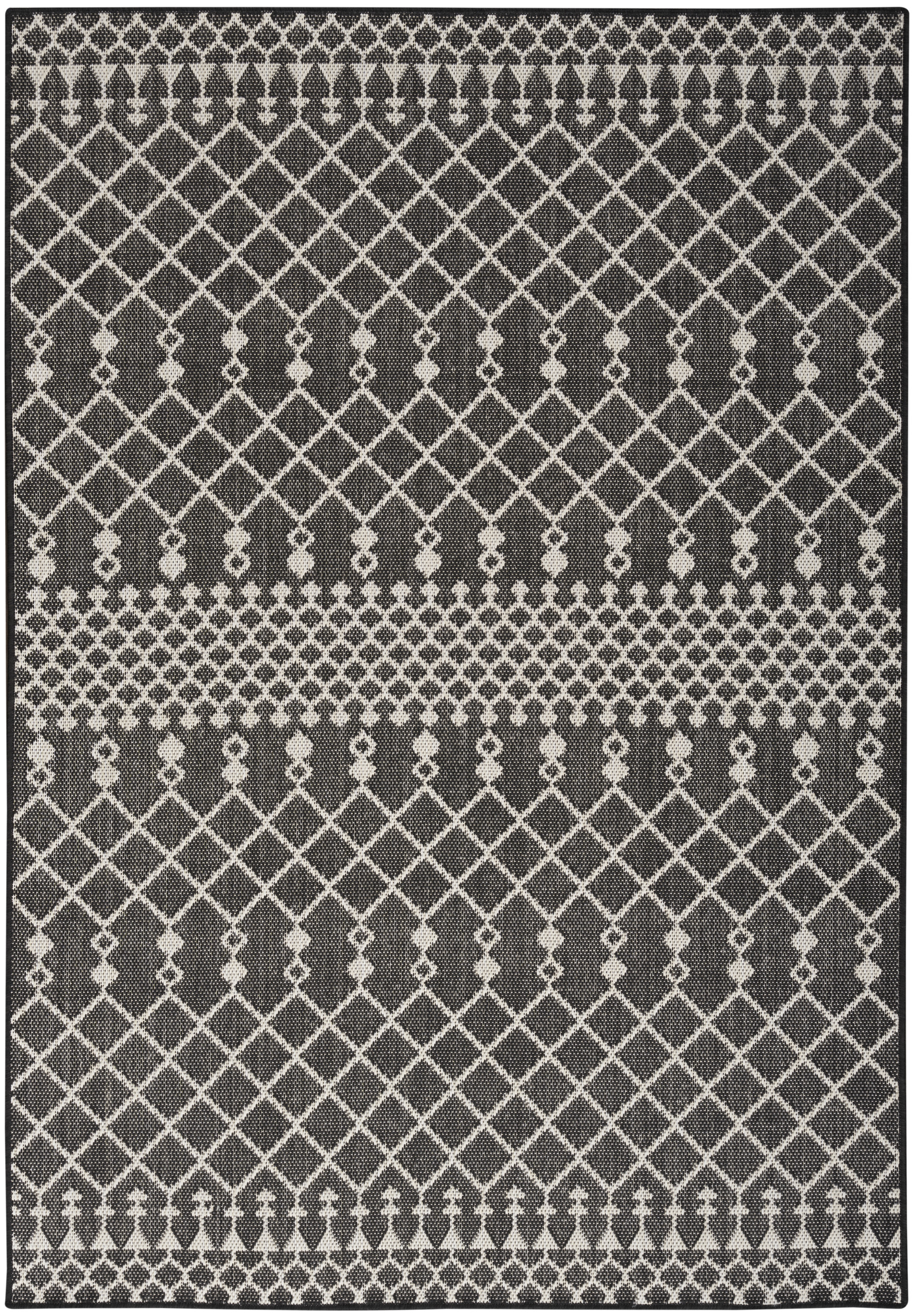 Nourison Positano 6' x 9' Black Modern Rug
