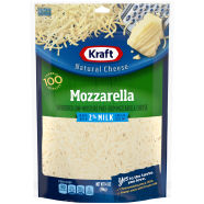 Kraft 2% Milk Mozzarella Shredded Natural Cheese 14oz Bag