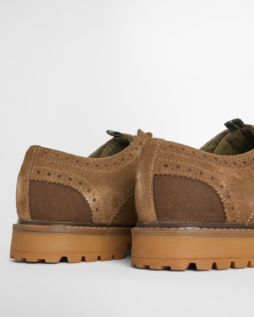Marble Brogues Taupe Suede