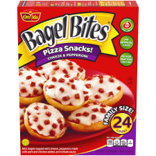 Bagel Bites Cheese & Pepperoni Mini Bagel Pizza Snacks, 24 ct Box