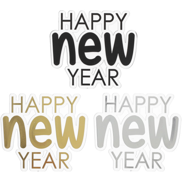 Happy New Year Metallic Layon