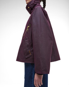 Arlene Waxed Jacket Merlot/Muted Tartan