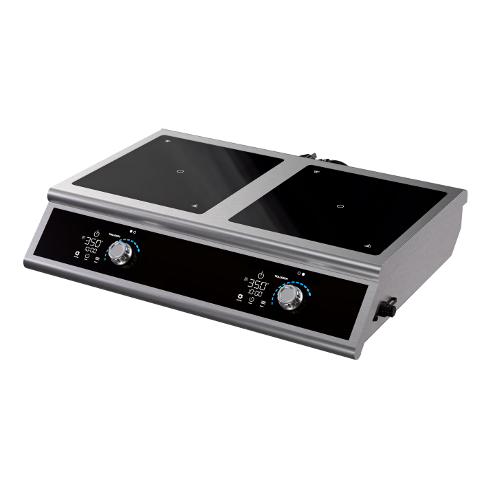 208- to 240-volt 2900-watt side-by-side dual countertop induction range with temperature control probe and programs