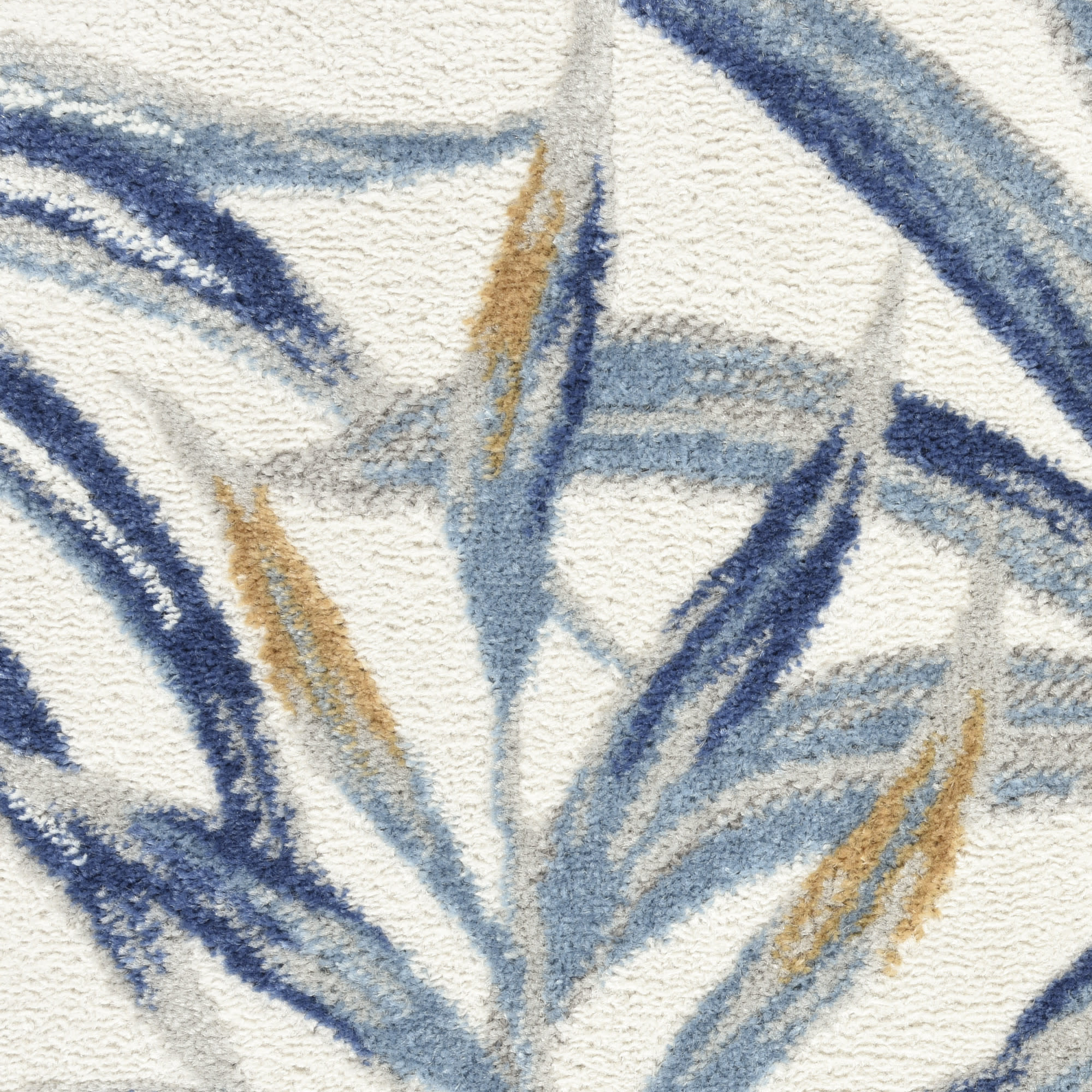 Nourison Seaside 7'10" x 9'10" Ivory Blue Tropical Indoor Rug