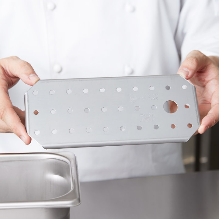 Third-size Super Pan 3® stainless steel false bottom