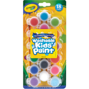 Juego de pintura y pincel lavables para niños, 18 unidades