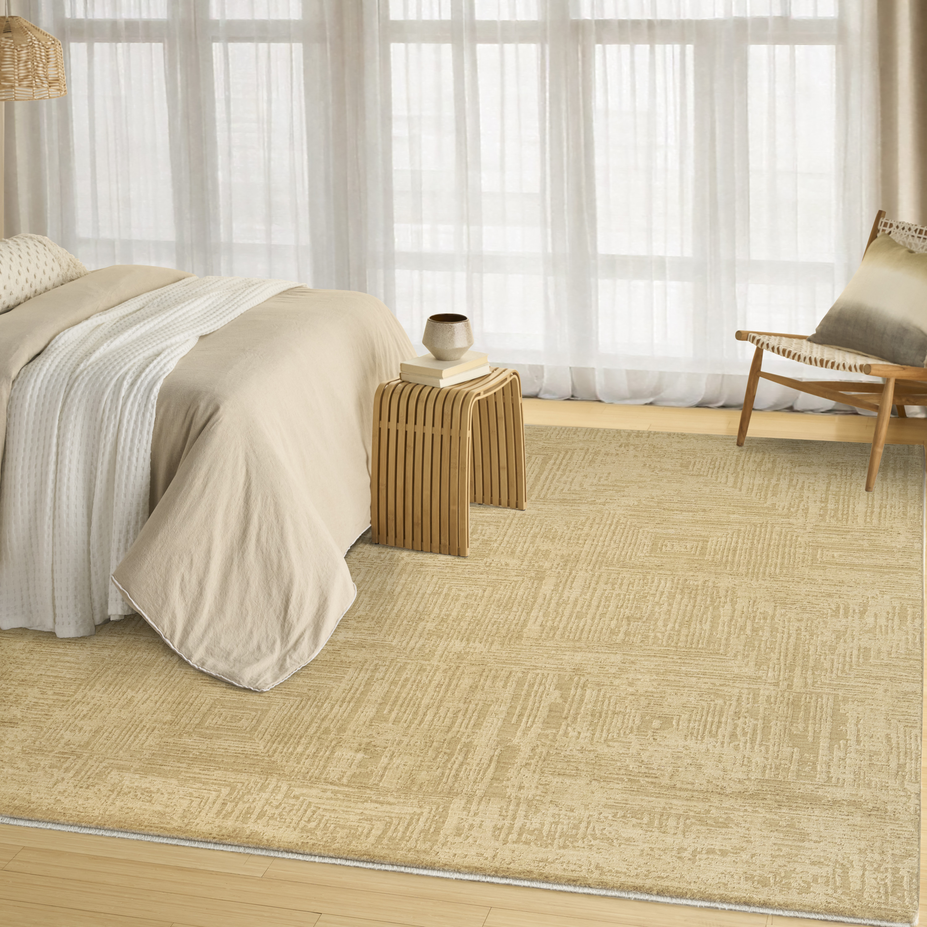 DKNY DK014 Madison Square 5'3" x 7'6" Taupe Modern Indoor Rug