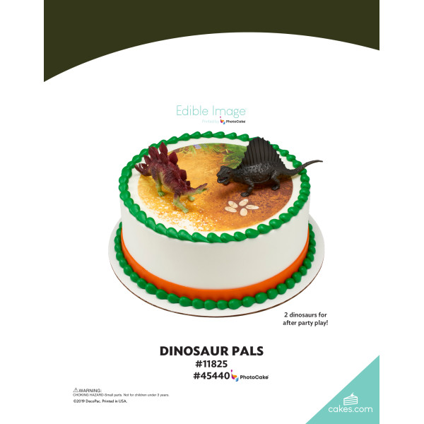 Dinosaur Pals The Magic of Cakes® PhotoCake® Enhanced Round Background Page
