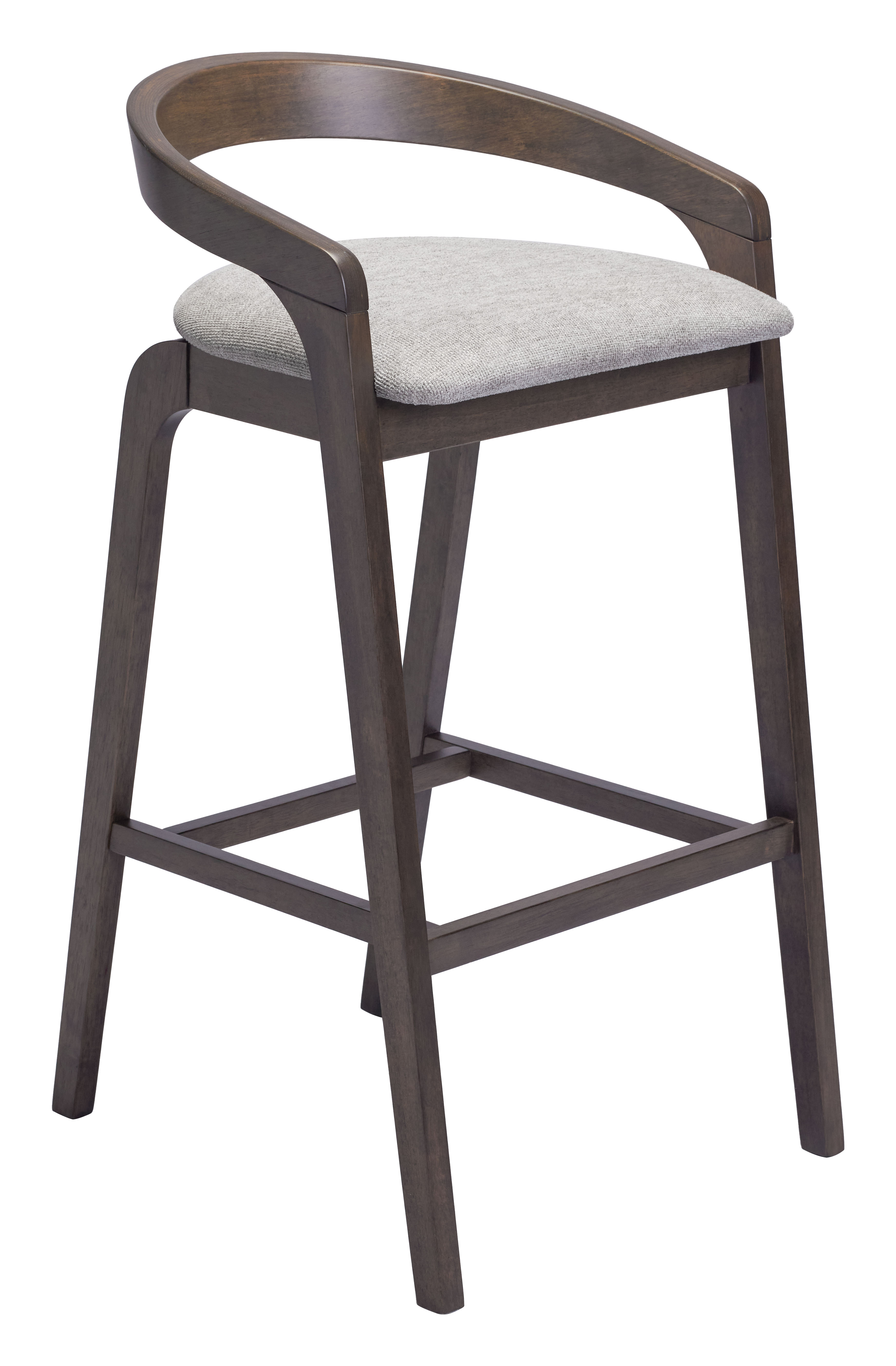 Troy Barstool (Set of 2) Dove Gray & Espresso product image