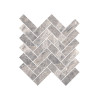 Starling Silver Grey 12×15 Herringbone Mosaic Rectified