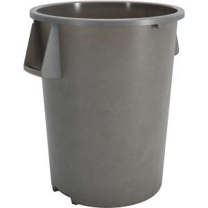 Carlisle, Bronco™, Waste Container, 55 gal, Plastic, Gray, Round, Receptacle