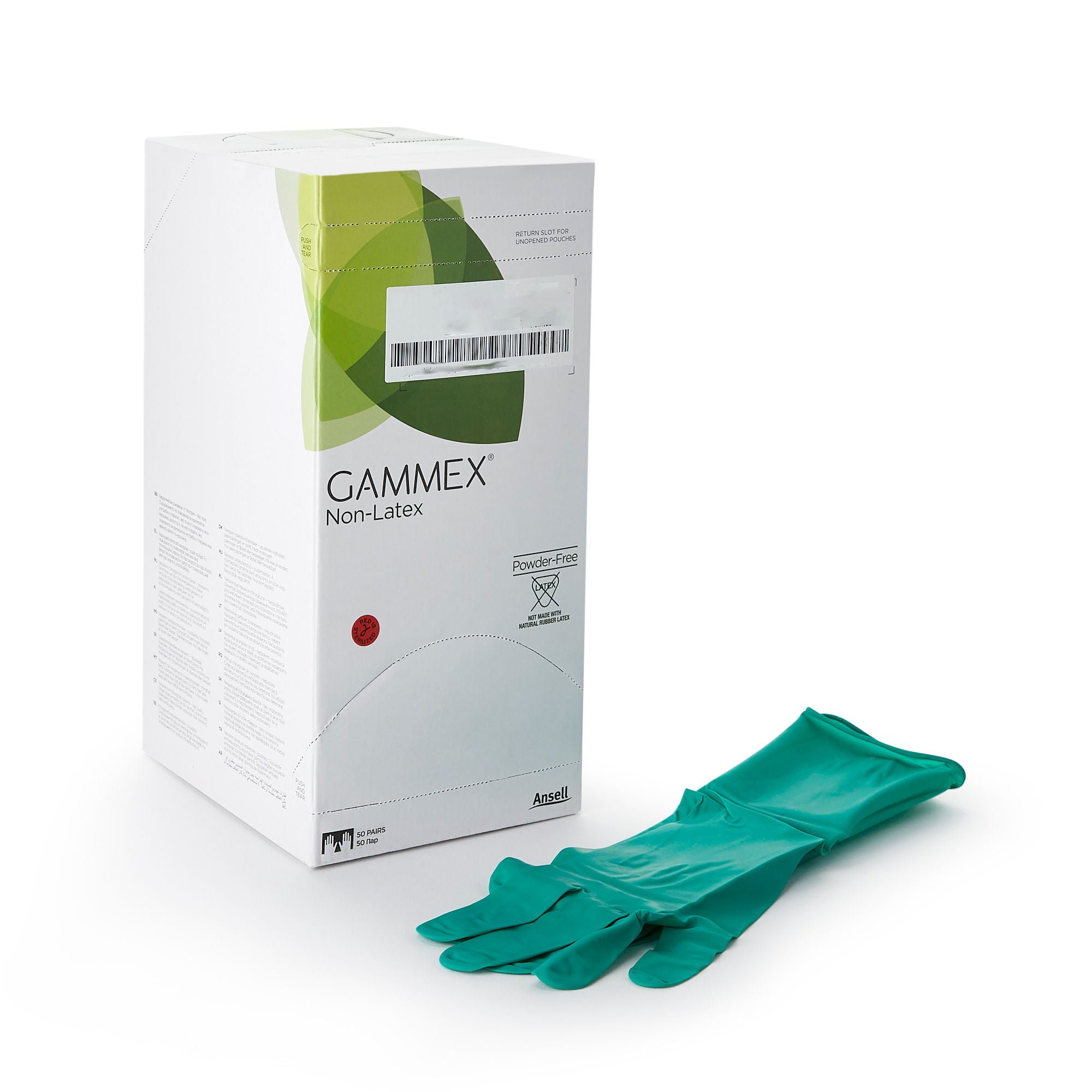 Gammex® Non-Latex Polyisoprene Surgical Glove, Size 6.5, Green