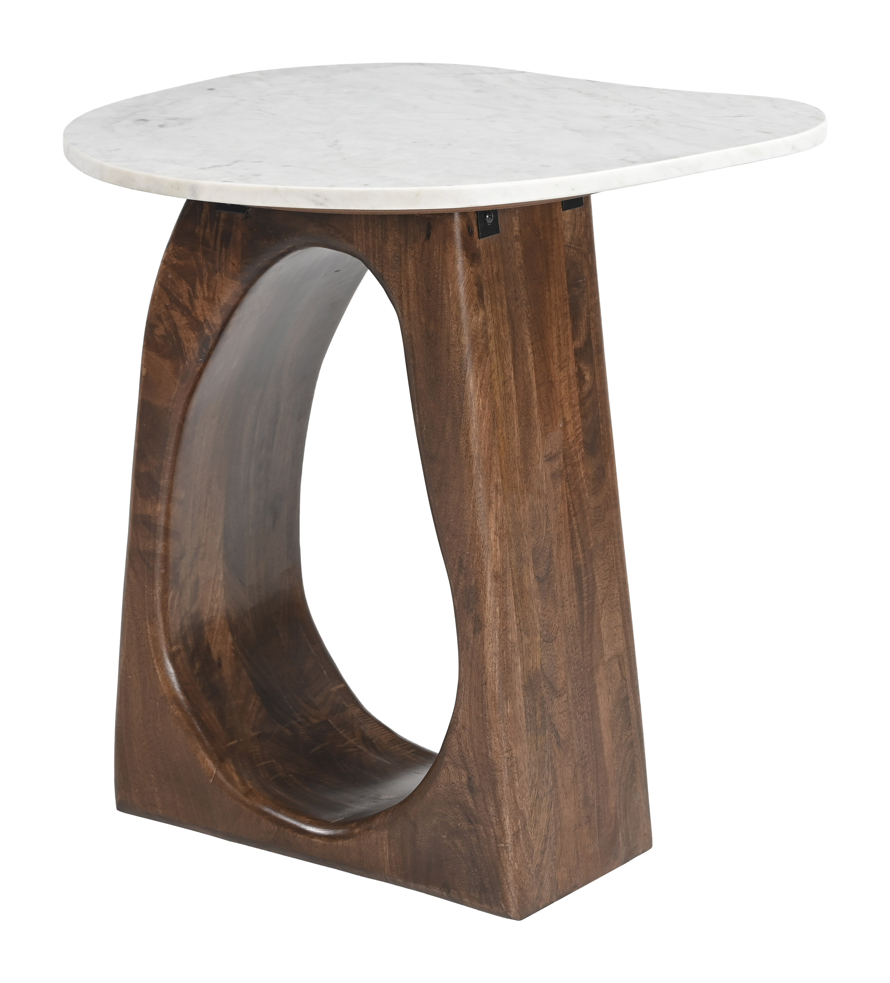 Vara Side Table White & Walnut product image