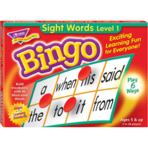 Sight Words Level 1 Bingo Game