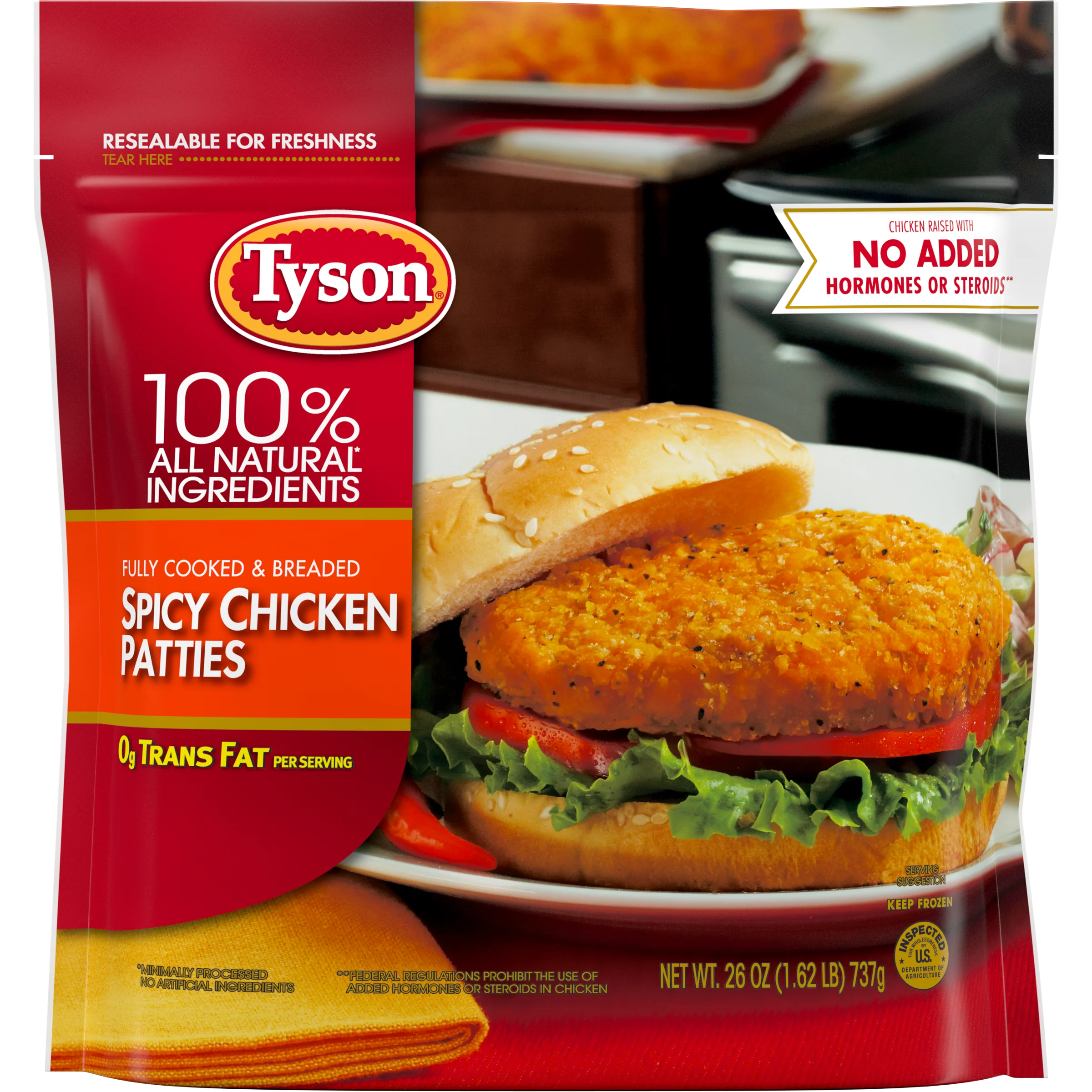 Fully Cooked Spicy Chicken Patties