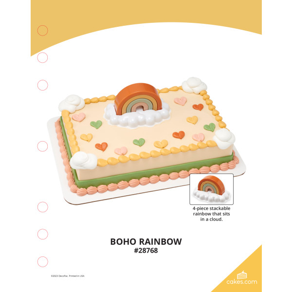 Boho Rainbow The Magic of Cakes® Icing Only Page