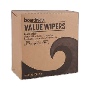 Boardwalk, 9.33"x16.50", Double Recreped (DRC), General Purpose Wipers, White