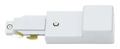 Prescolite Live-End Connector for Architrak® 12-Circuit Rail System 120V 2400W 20A White 5.5 L x 1.25 H x 2 W in.