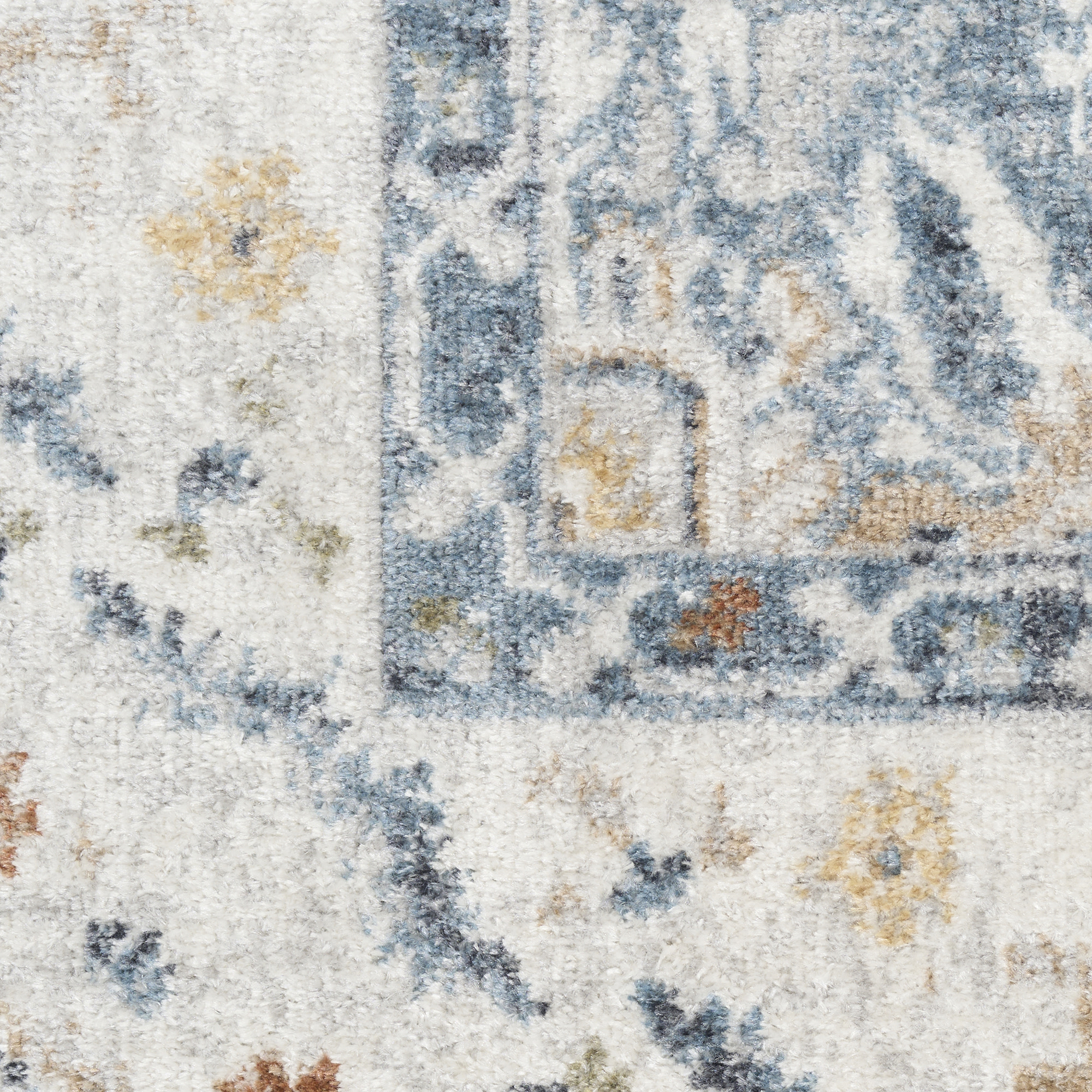 Nourison Astra Machine Washable 4' x 6' Blue Vintage Indoor Rug