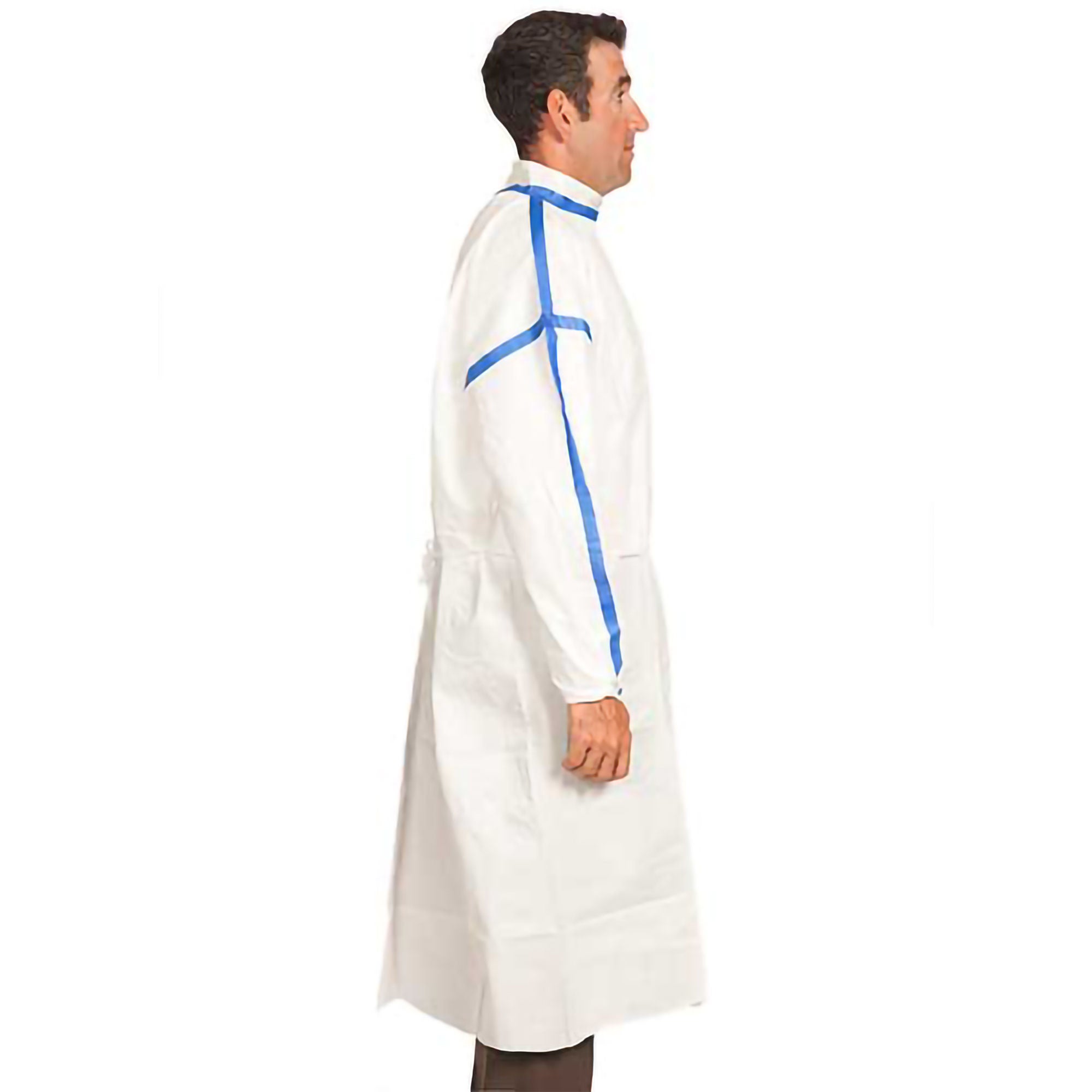 Chemotherapy Procedure Gown 3X-Large White Sterile ASTM F739-12 Disposable