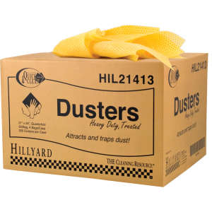 Hillyard, Quick and Clean®, Heavy Duty Treated Duster Cloths, 21"x24", Fiber, Yellow