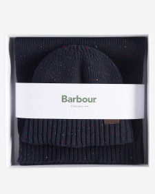 Carlton Fleck Beanie & Scarf Gift Set Classic Navy