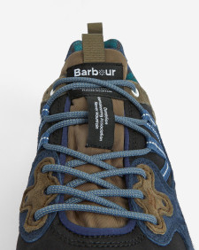 Barbour x Flower Mountain Yamano 3 Uni Trainers Navy Olive