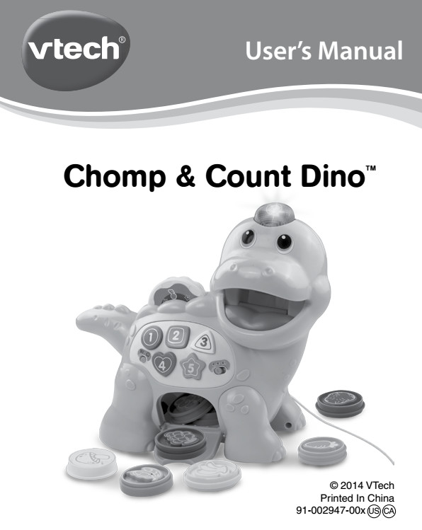 VTech, Count and Chomp Dino, Dinosaur Learning Toy for 1 Year Olds