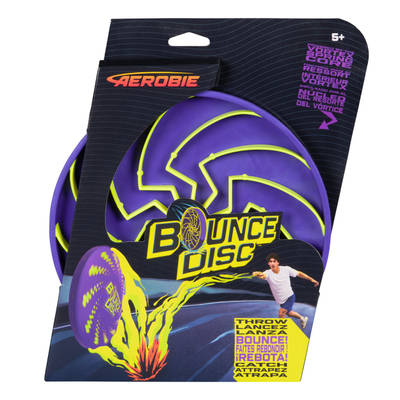 Aerobie Bounce Disc, Throwing Disc Toy for Kids, Backyard Toys & Outdoor Games for Adults & Family, Ages  5 & Up
