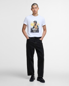 Nicholl Steve McQueen Graphic T-Shirt Whisper White