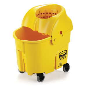Rubbermaid Commercial, 35qt, Mop Bucket w/ Push Wringer, Yellow