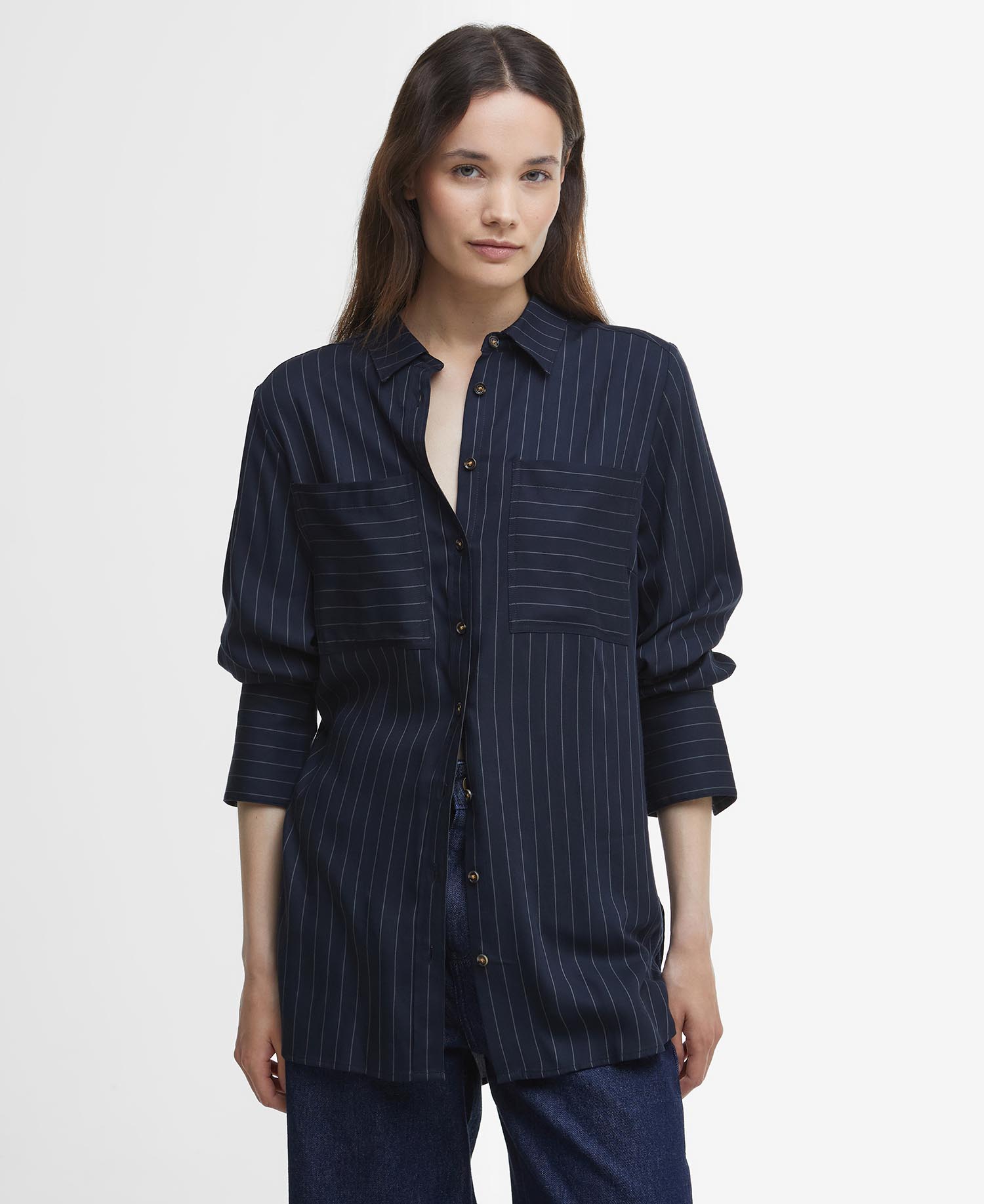 Bluse Carrie Relaxed Pinstripe image number 0