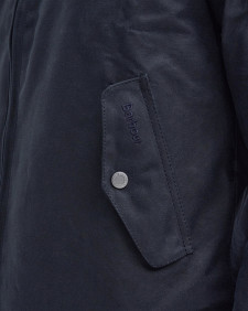 Barbour x Baracuta Porton Waxed Harrington Jacket Navy