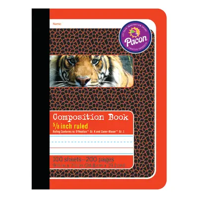 Pacon  Primary Composition Book, Book Bound, D'Nealian Grade K / Zaner-Bloser Grade 1, 5/8 in x 5/16 in x 5/16 in ruled 9-3/4