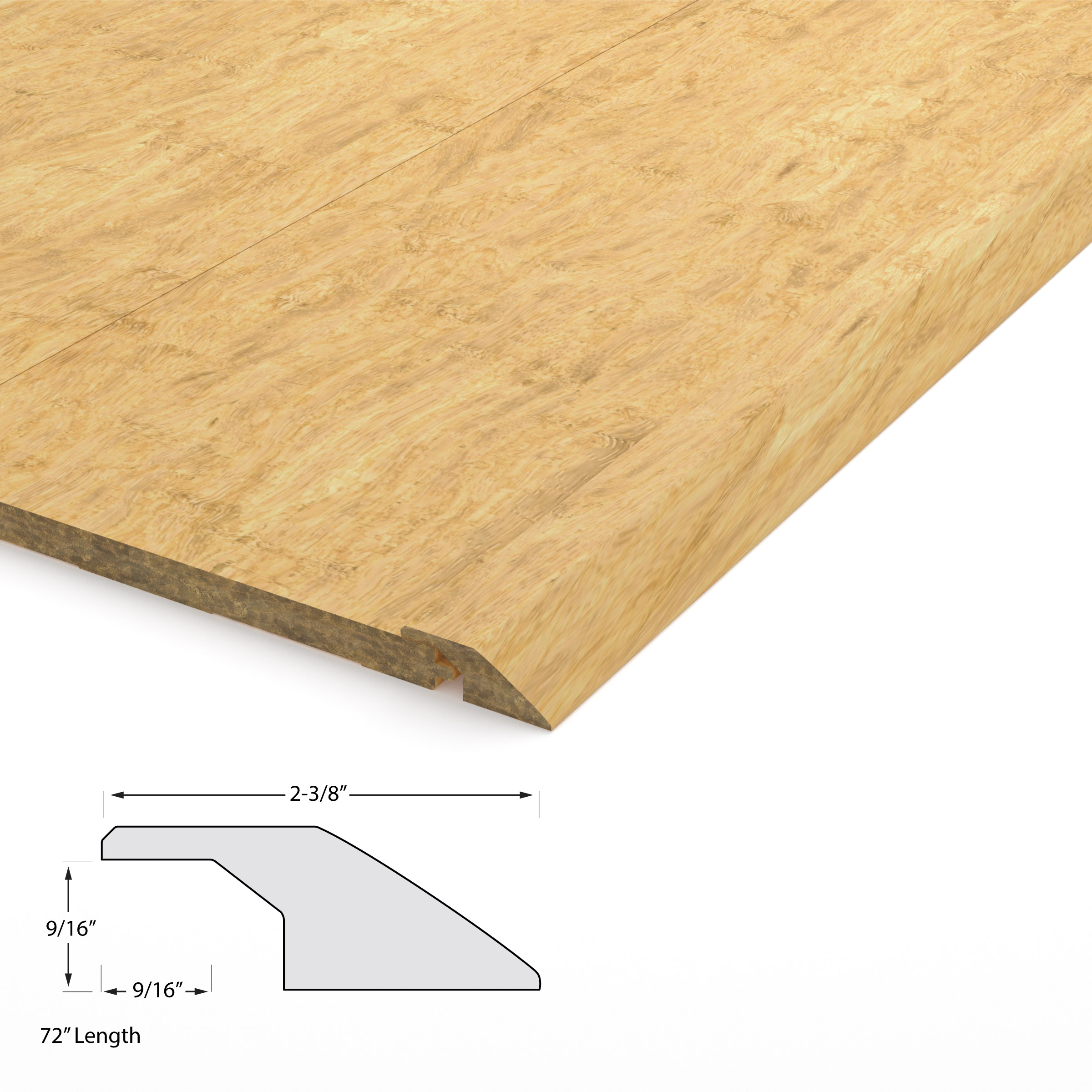 Natural Cali Bamboo Reducer Overlap view 3