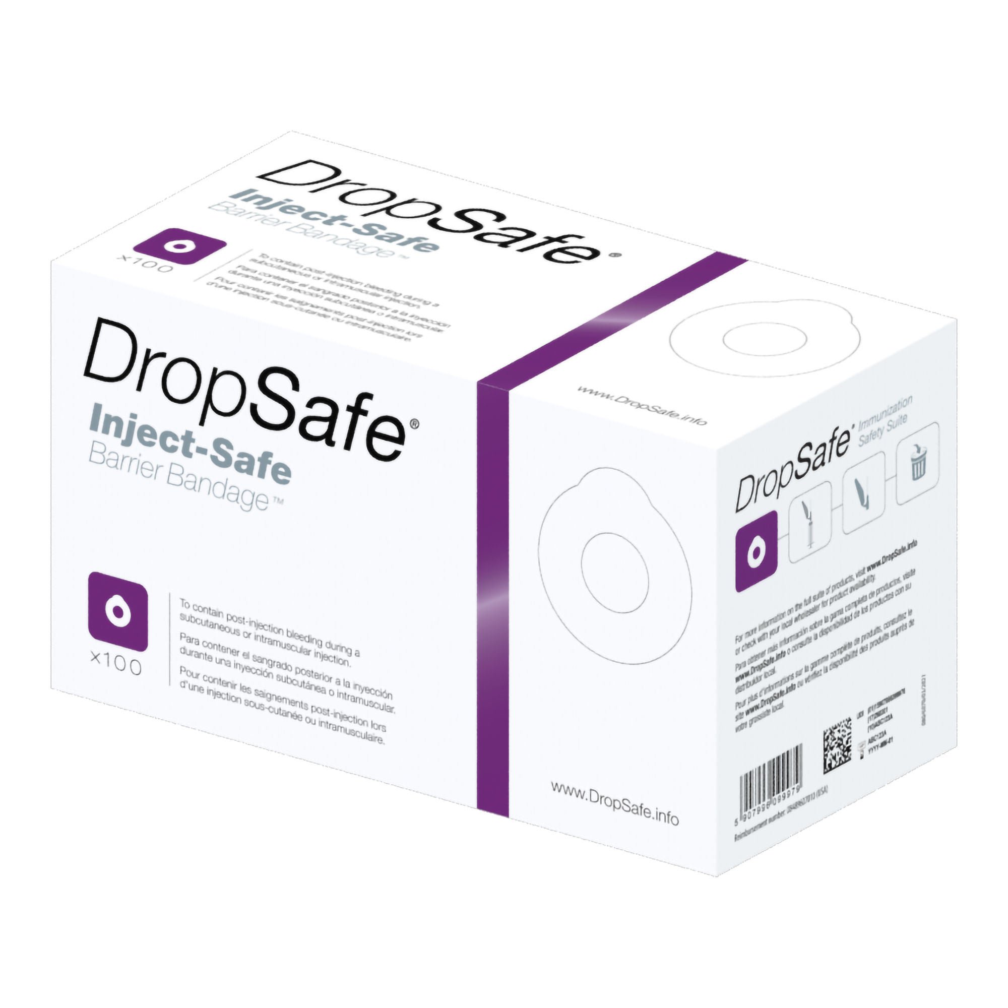 DropSafe® Inject-Safe Barrier Bandage™ Pre-Injection Adhesive Strip
