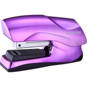 Flat Clinch Stapler, 40 Sheets, Metallic Purple