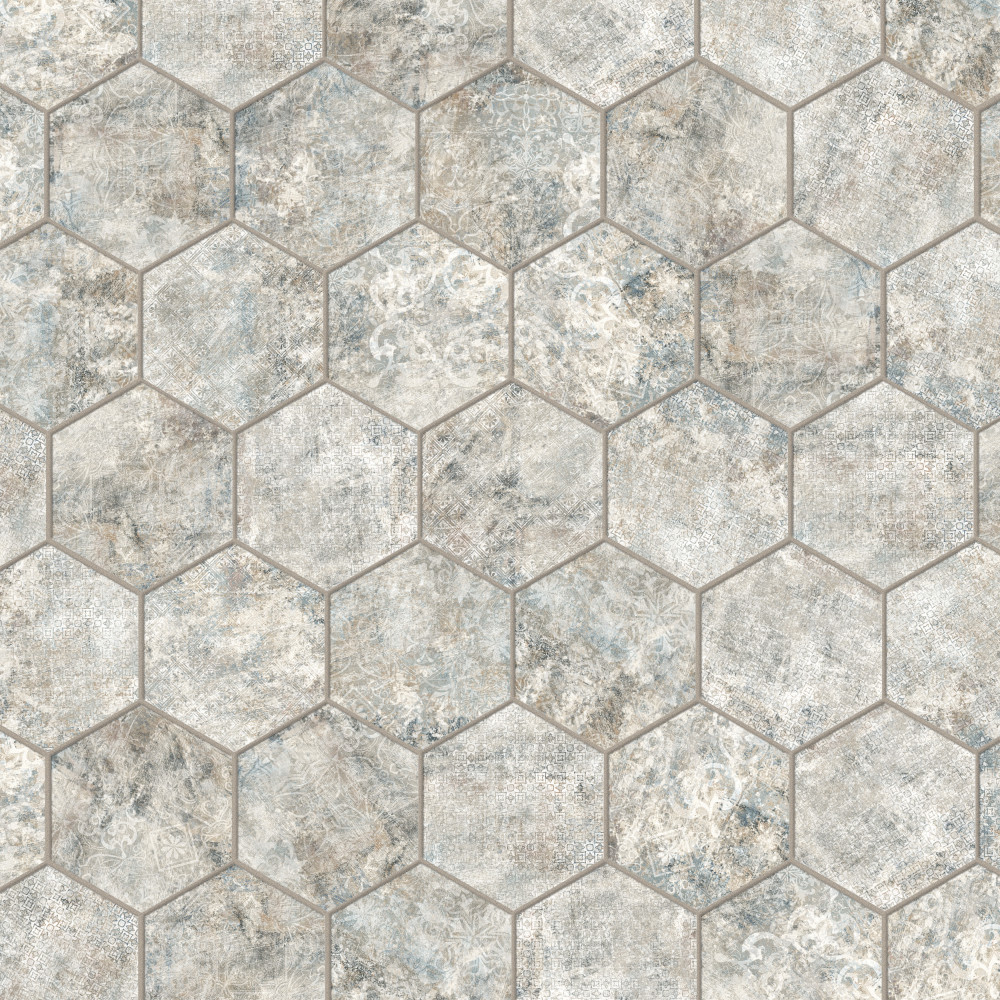 Tivoli Hex Tapestry 5-1/2 in. x 6-1/4 in. Porcelain Floor and Wall Tile