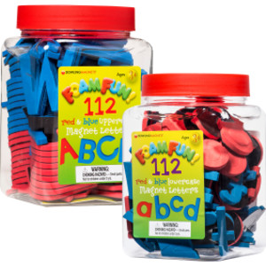 Foam Fun Magnet Letters Red & Blue Bundle