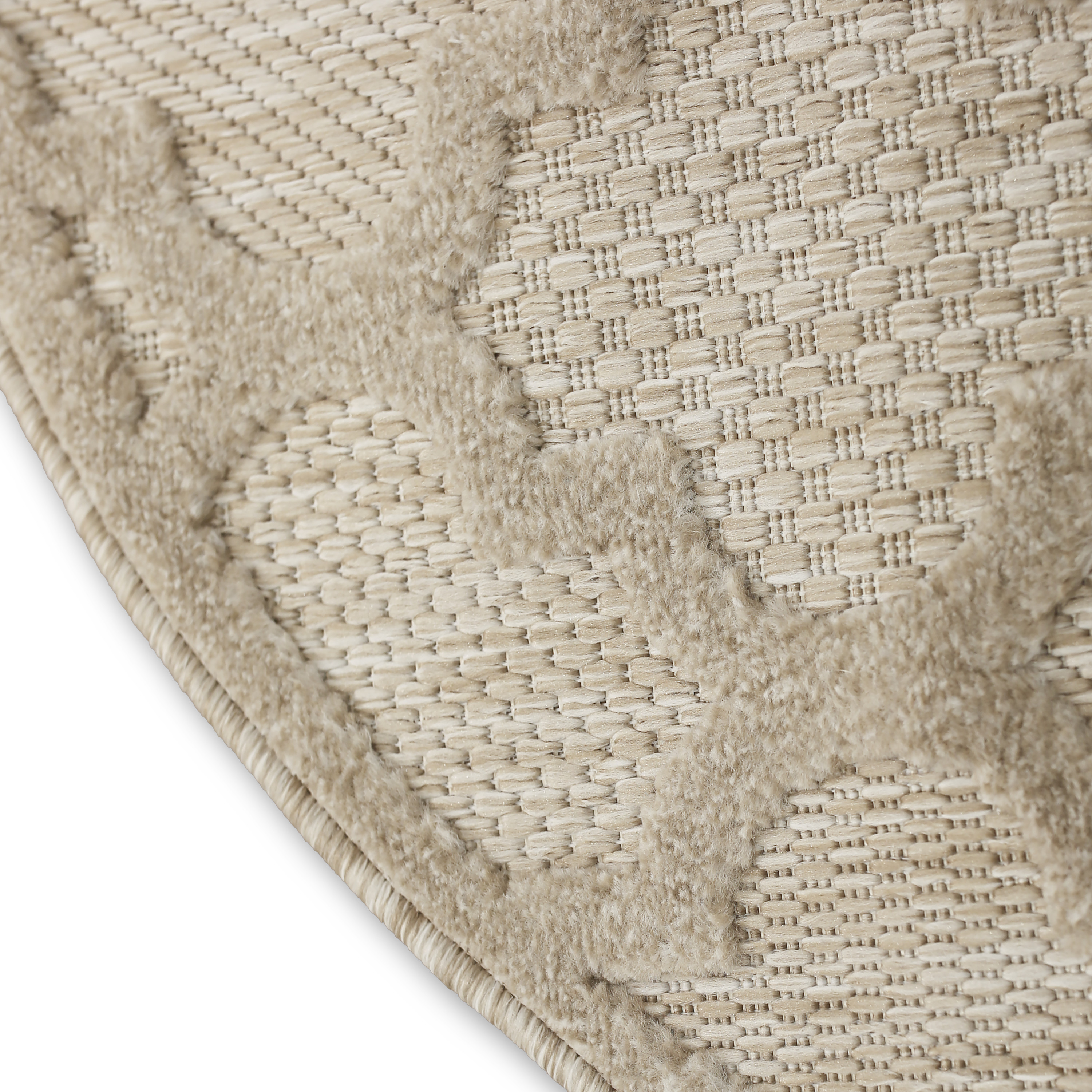 Nourison Easy Care 6' x Round Cream Modern Rug