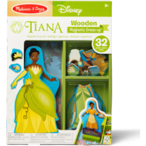 Disney Princess Tiana Wooden Magnetic Dress-Up Play Set
