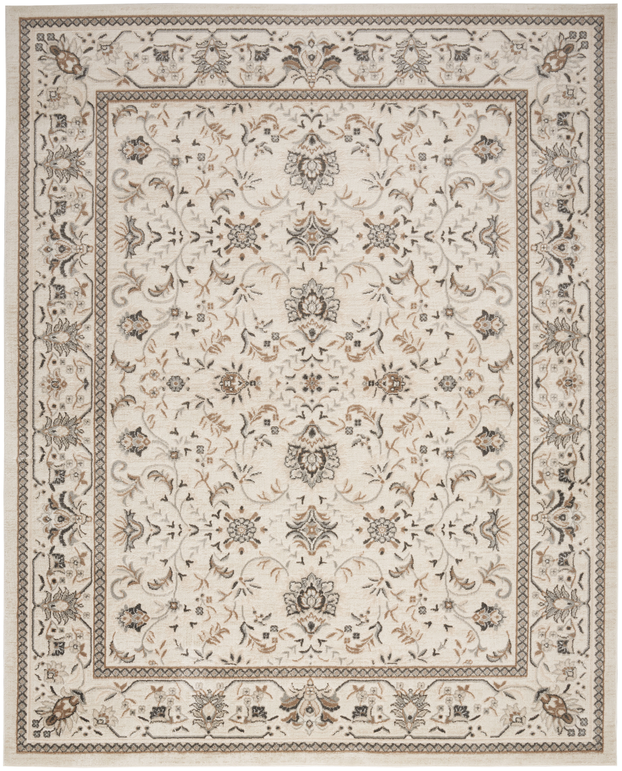 Nourison Serenity Home 5'3" x 7'3" Ivory Mocha Vintage Indoor Rug